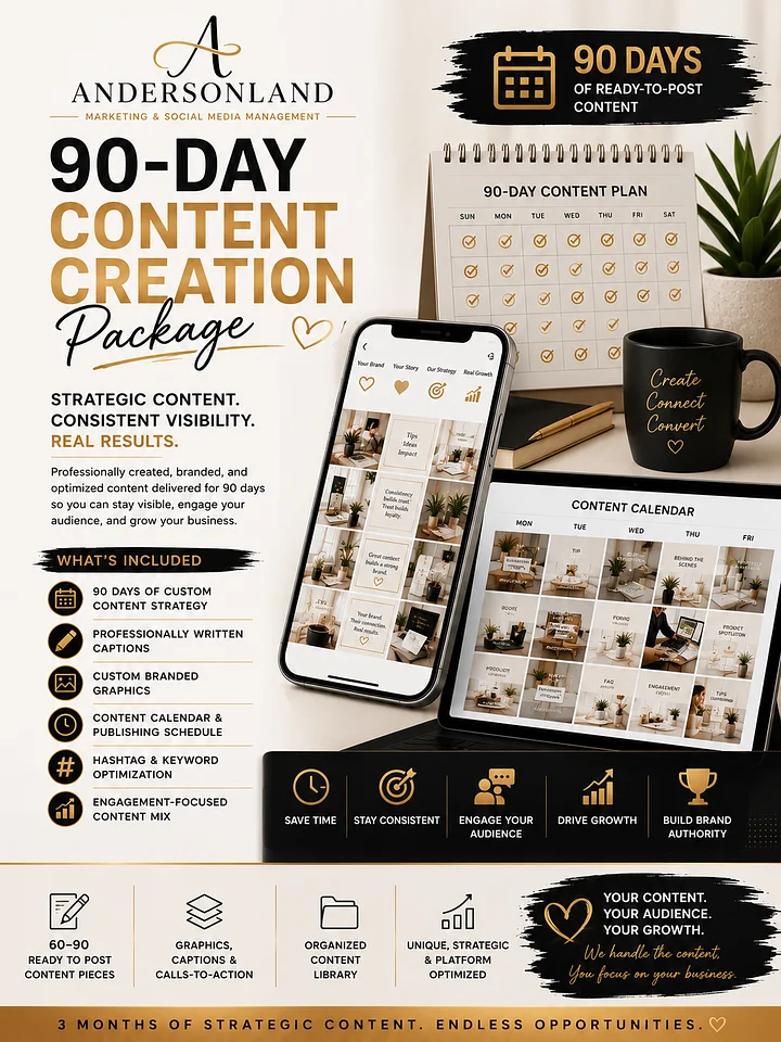 90 Day Content Creation Package product image (1)
