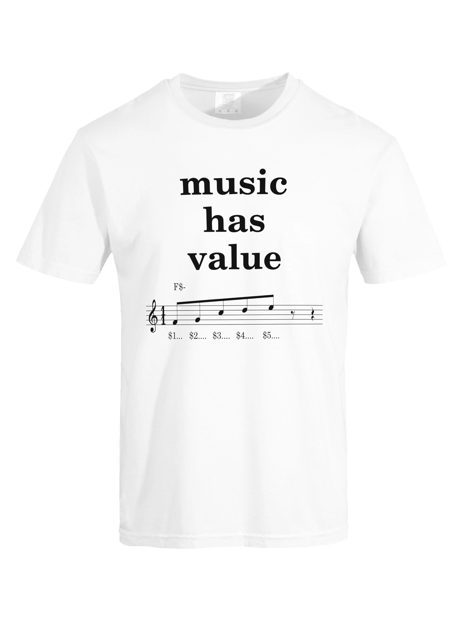 music has value (white) product image (9)