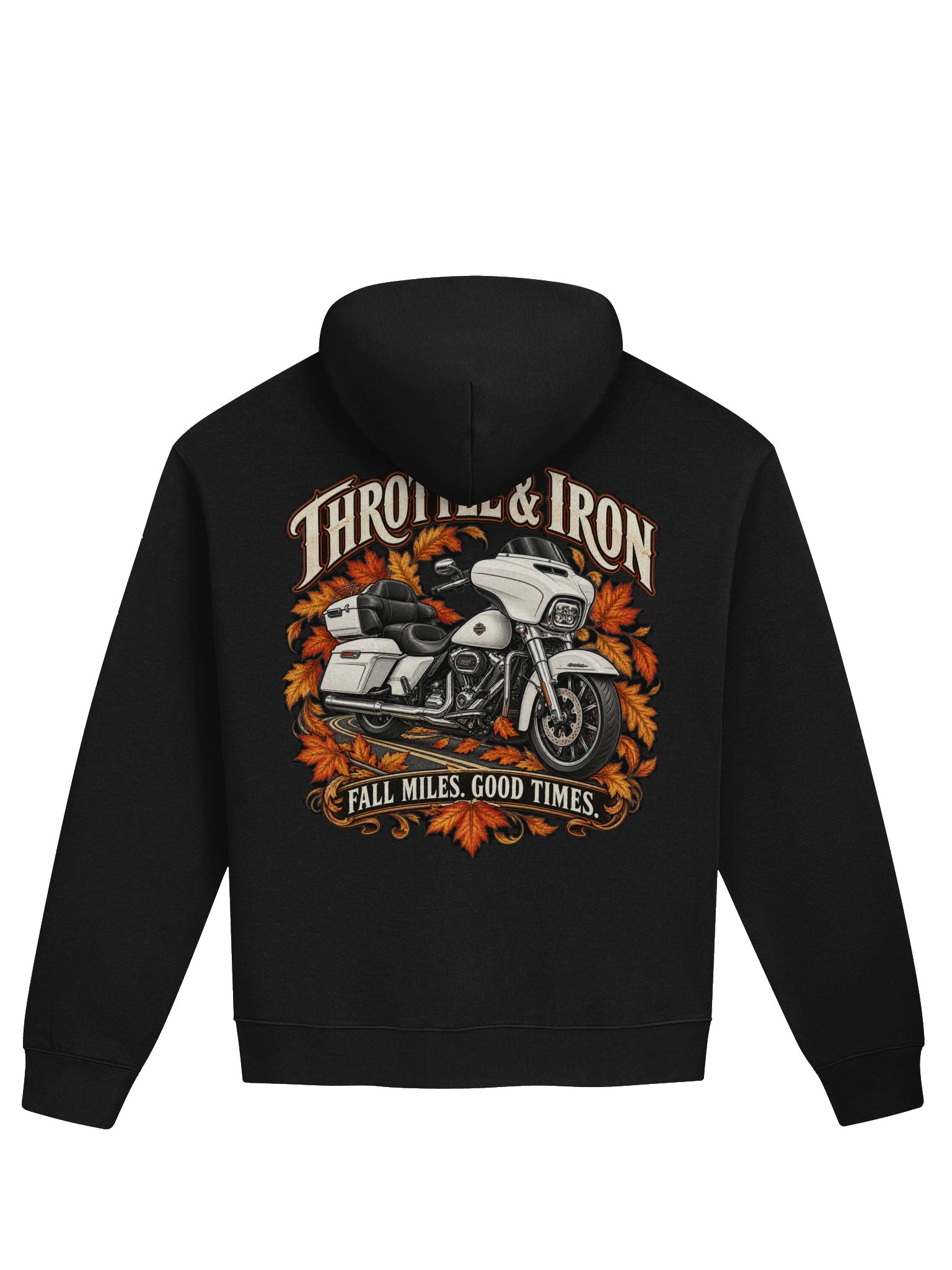 Throttle & Iron Fall Miles, Good Times Motorcycle T-Shirt product image (2)