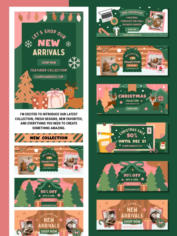 Coquette Christmas Email Marketing Template product image (11)