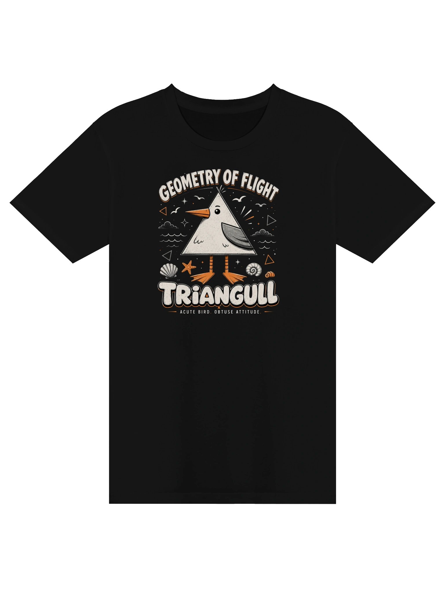 Triangull Triangle Seagull Bird Pun Funny T-Shirt, Geometry Bird Lover Gift, Math Teacher Graphic Tee product image (3)