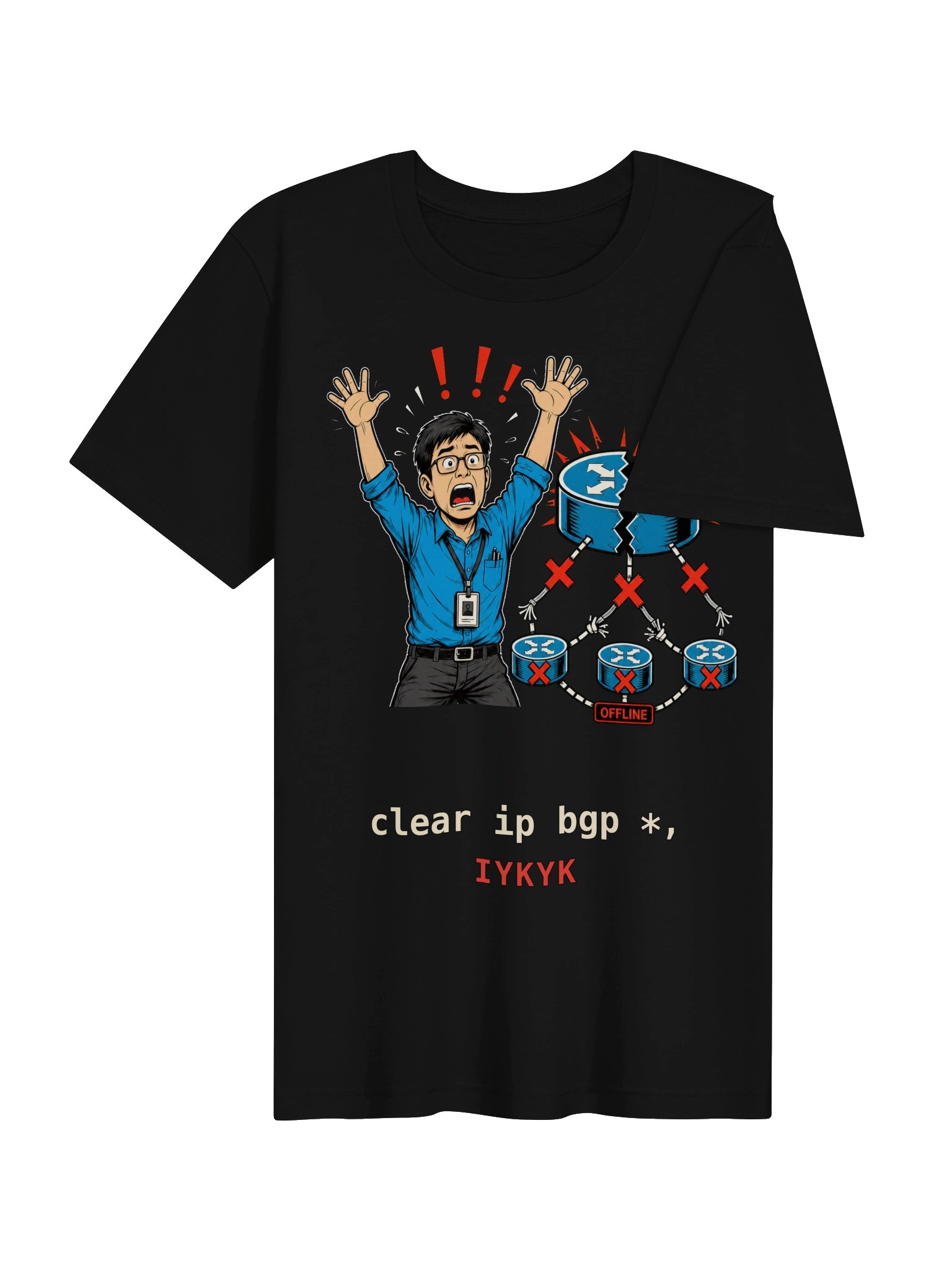 clear ip bgp * — IYKYK Tee (version 7) product image (4)