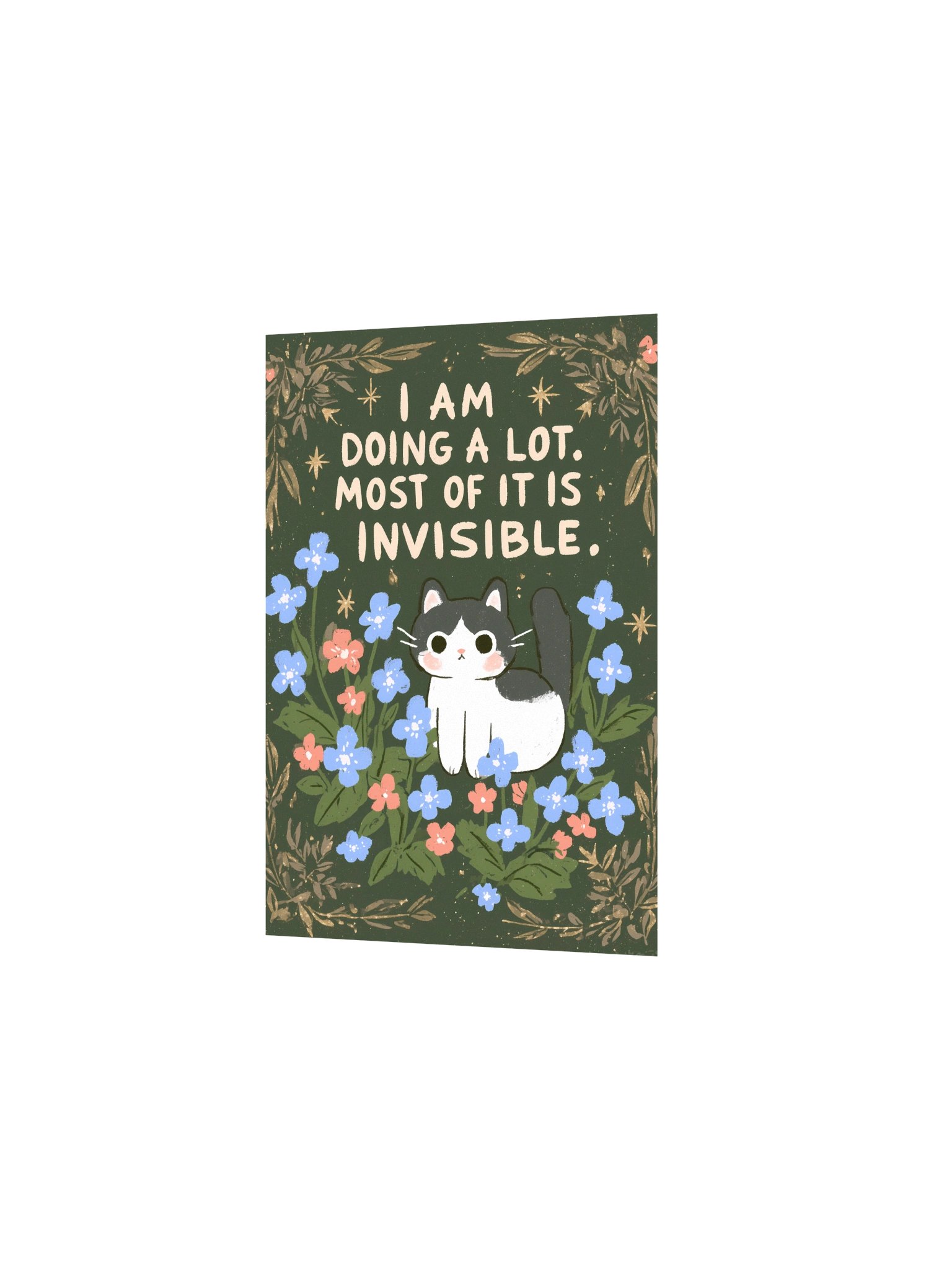 Invisible Work Cat Quote Poster product image (15)