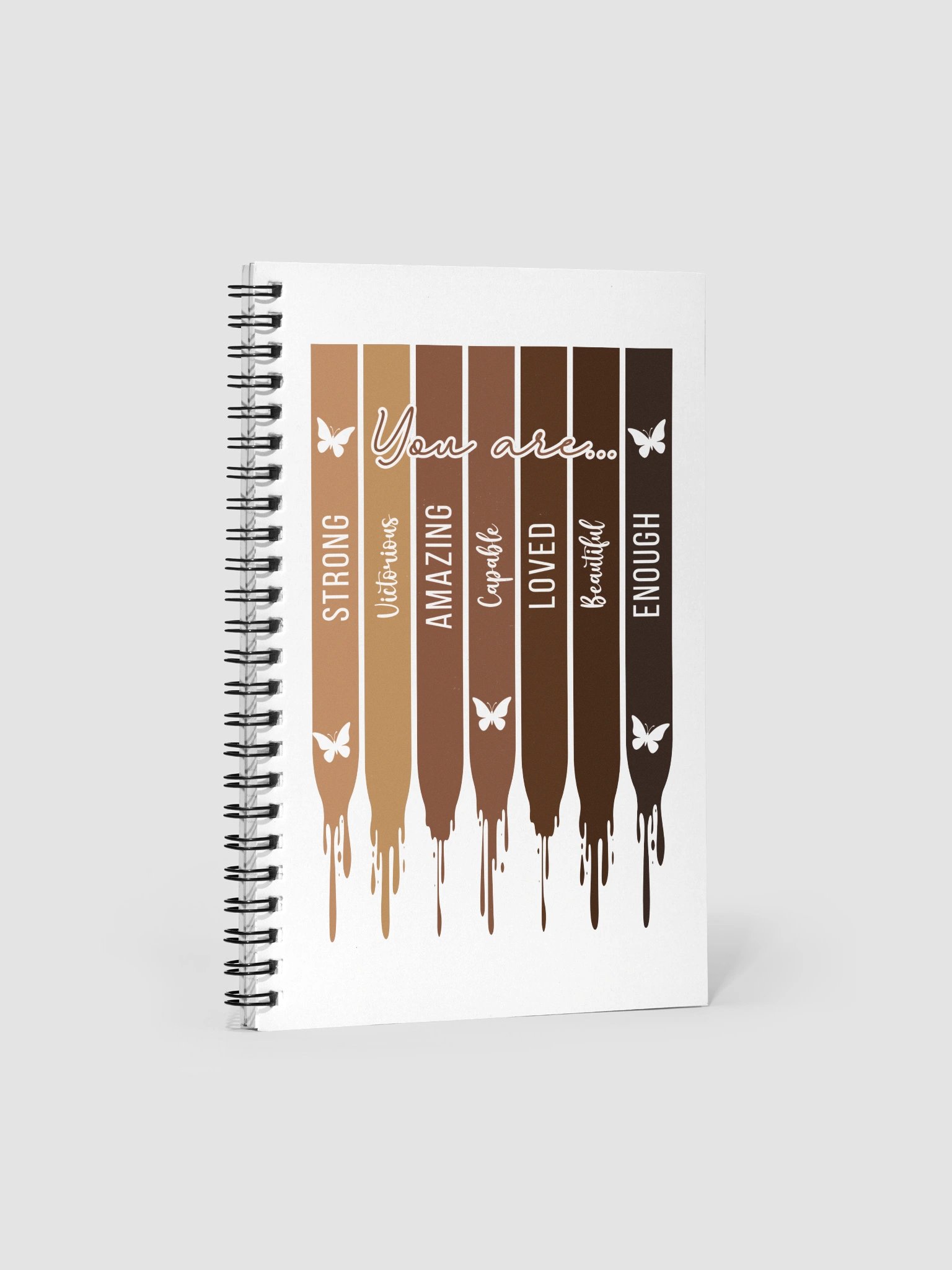 Melanin Stripes Self-Care Spiral Journal for Black Women product image (1)