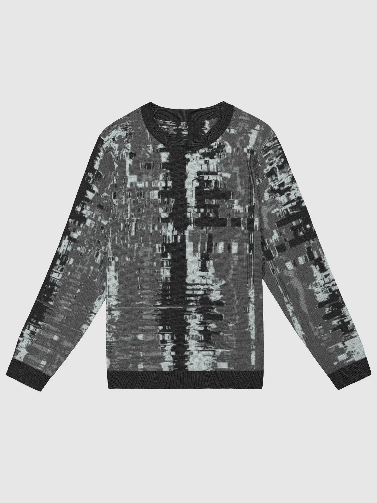 Data Lost Glitch Jacquard Crewneck Sweater product image (1)