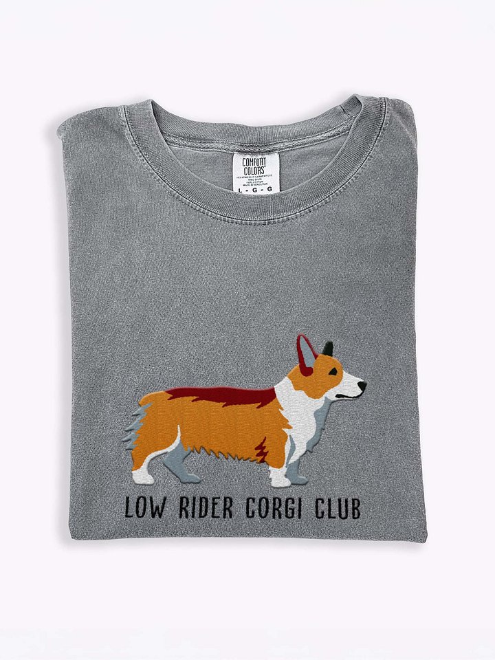 Low Rider Corgi Club T-Shirt(Embroidered) of a Pembroke Welsh Corgi(Tan) product image (2)