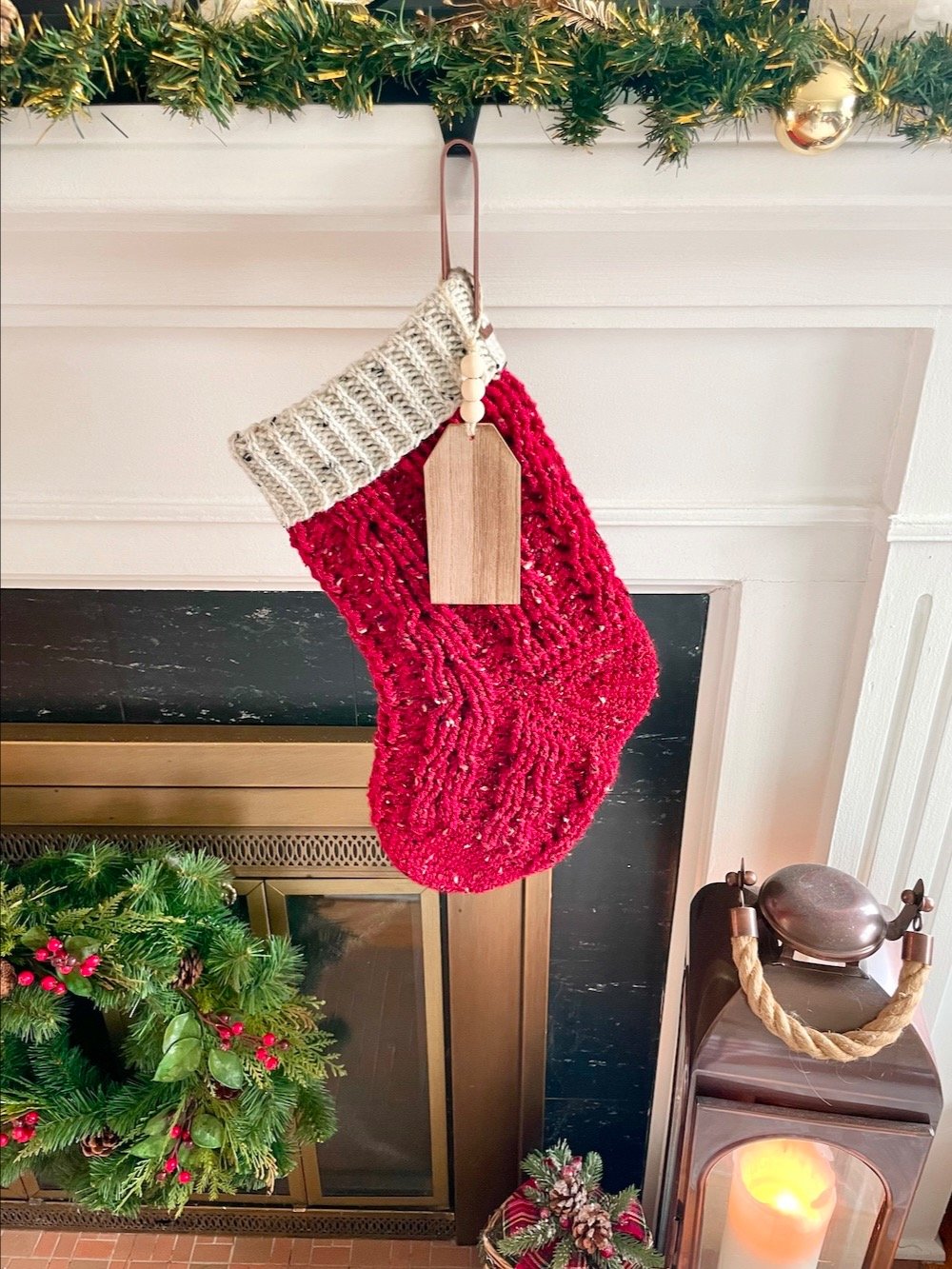 Cable Twist Crochet Christmas Stocking Pattern | Instant PDF download with Chart and Photo Tutorial product image (4)