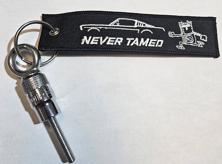 "Never Tamed" Flight Tag + 10mm Socket Keychain product image (1)