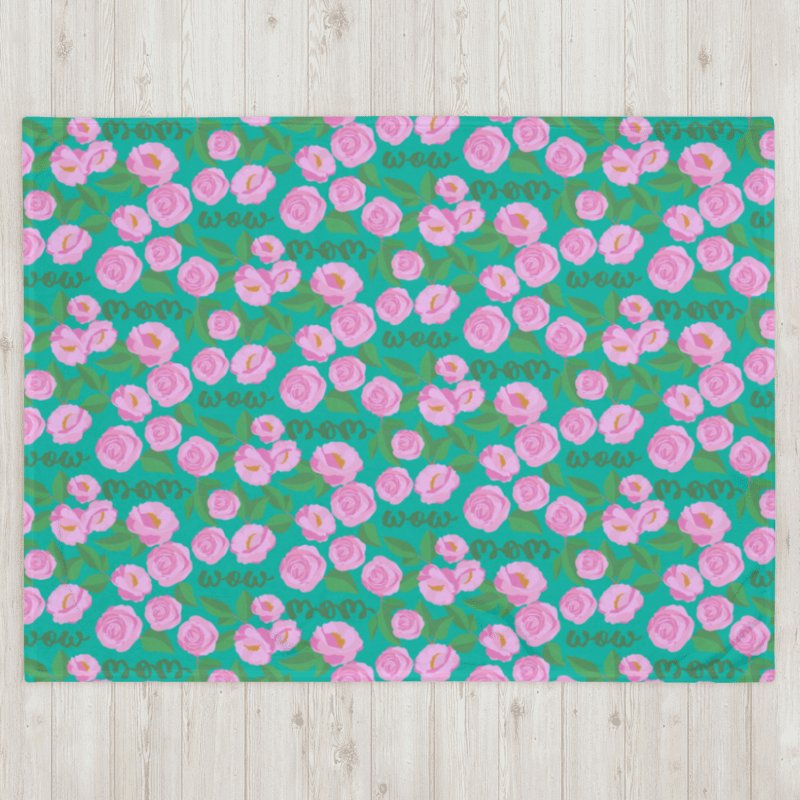"Wow Mom" Gardenia Blanket product image (3)