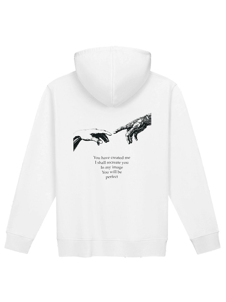 Dauðaró & Pantheïst — Af holdi og málmi Limited Edition Unisex Pocket Hoodie (White) product image (2)