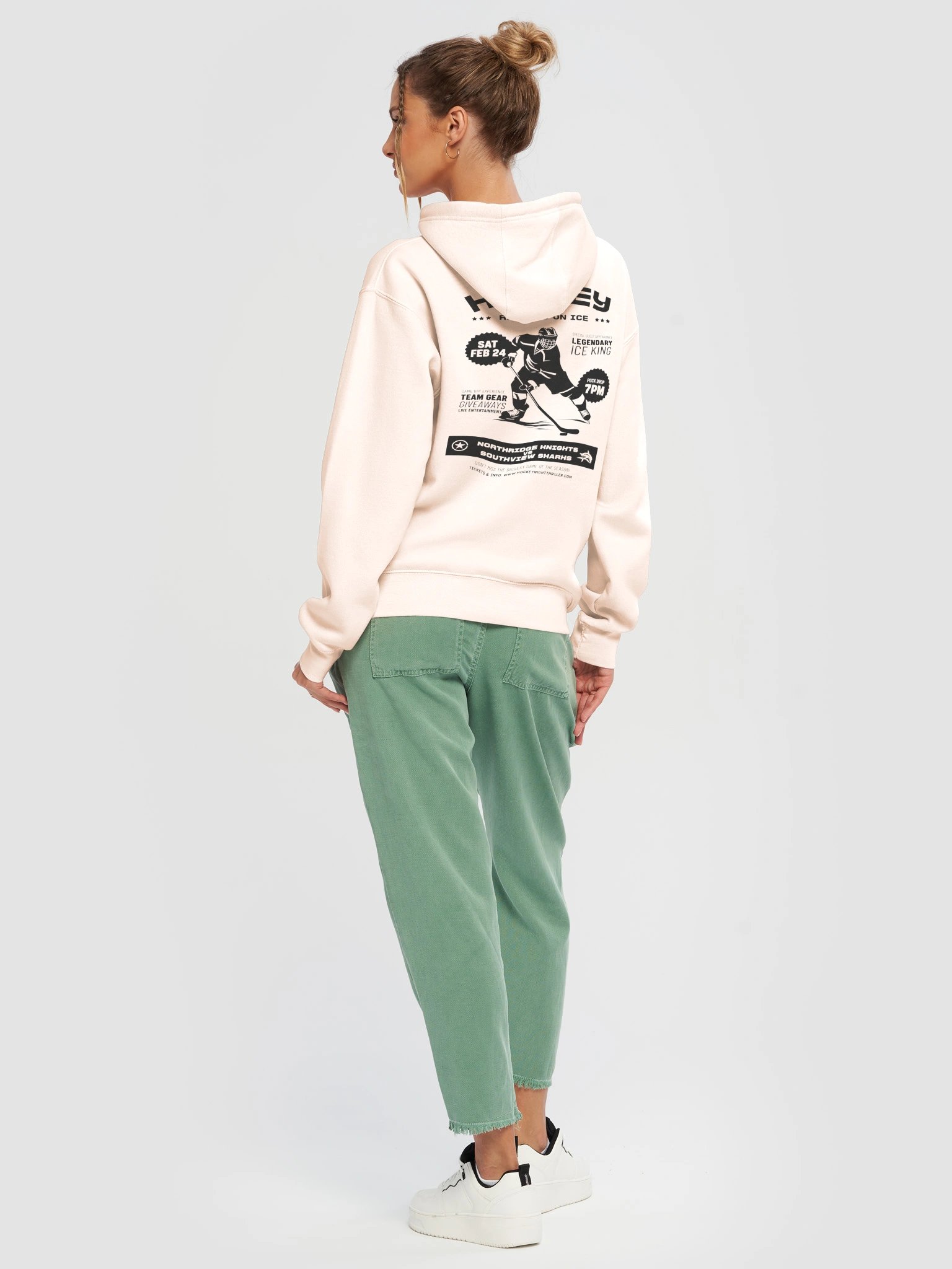 Hockey Rivalry On Ice - Northridge Knights vs Southview Sharks Game Day Hoodie product image (68)