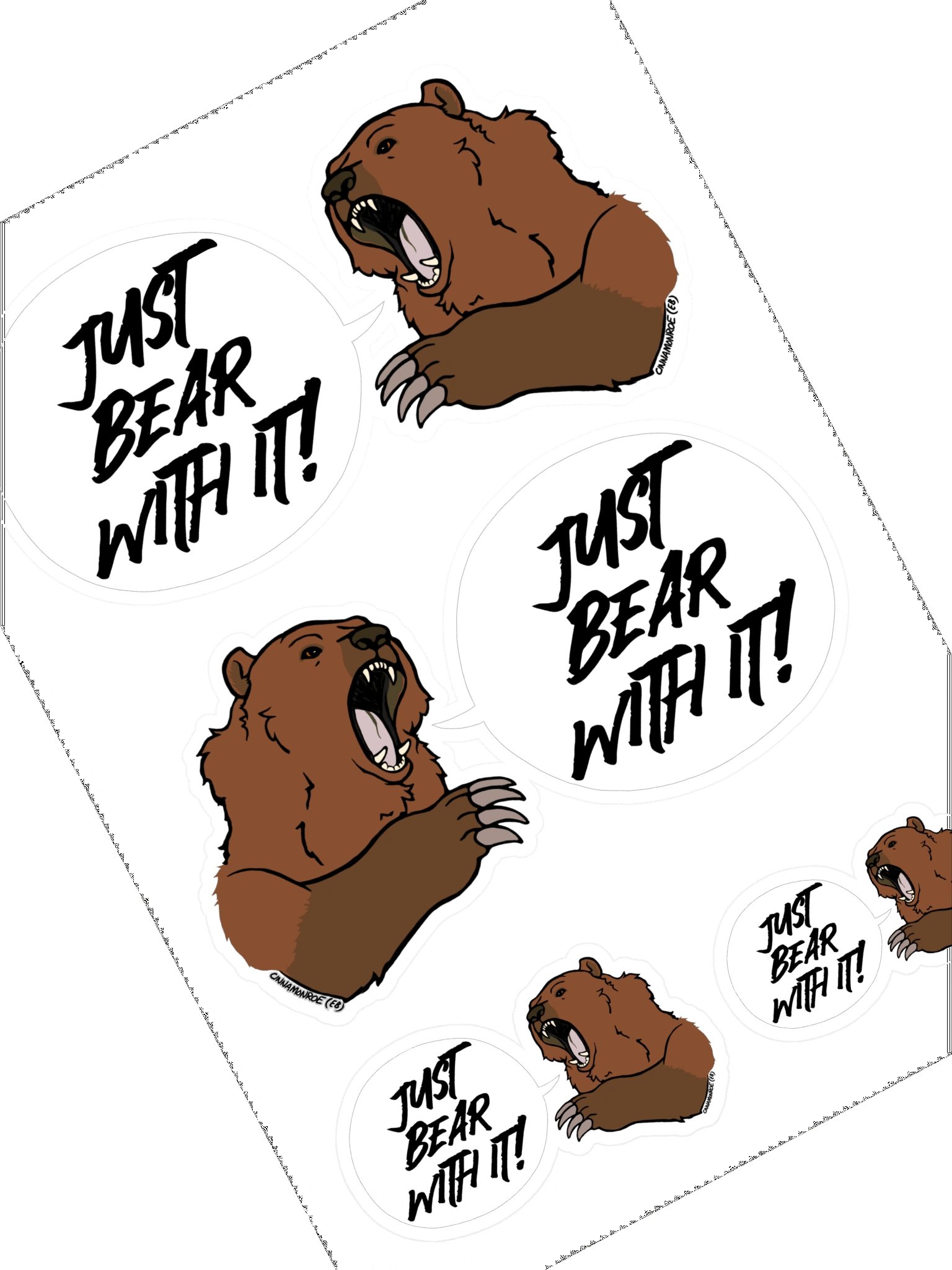 Just Bear With It! Sticker Sheet product image (1)