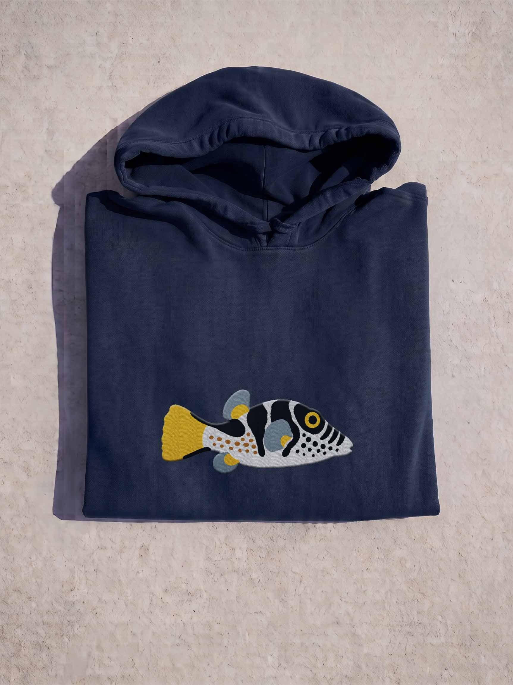 Valentini Puffer Embroidered Hoodie | Saltwater Reef Aquarium & Ocean Lover Apparel product image (1)