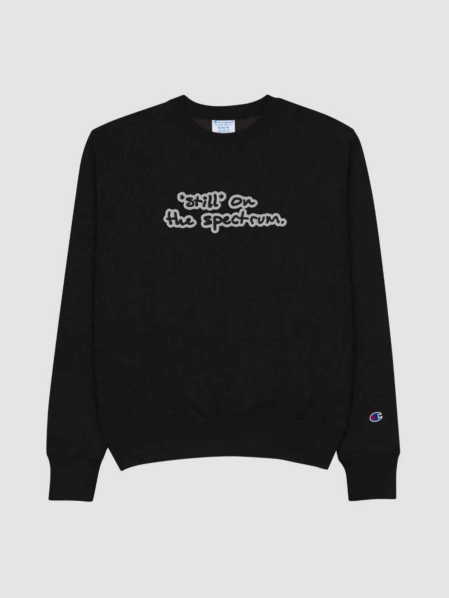 *still* on the spectrum (bubble design) embroidered Champion Crewneck product image (1)