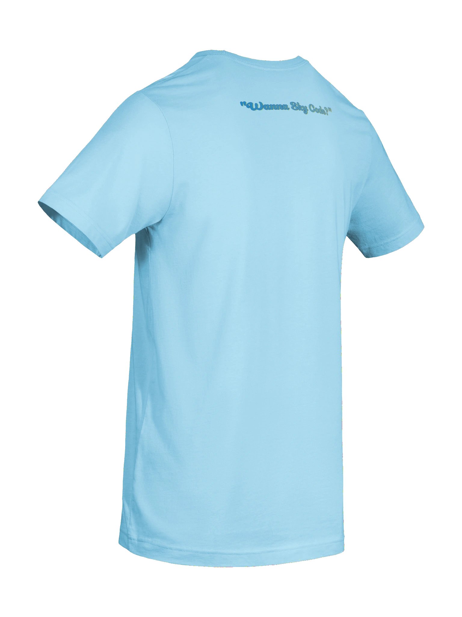 Pastel Frog T - Ocean Blue - "Wanna Sky Code?" on back product image (10)