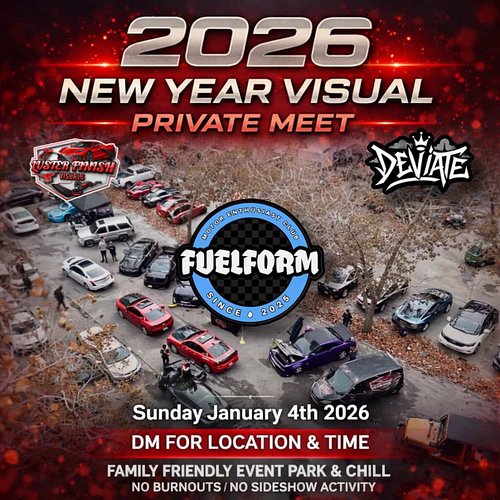 We starting 2026 strong!! 💪 

2026 NEW YEAR • VISUAL PRIVATE MEET 

CALLING OUT ALL CARS, TRUCKS & BIKES

PLEASE DM @lusterfi...