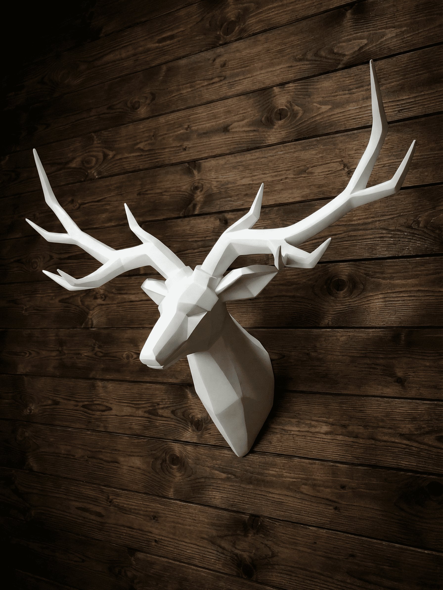XL Modern Stag Wall Mount — Large Resin Deer Antler Sculpture product image (2)