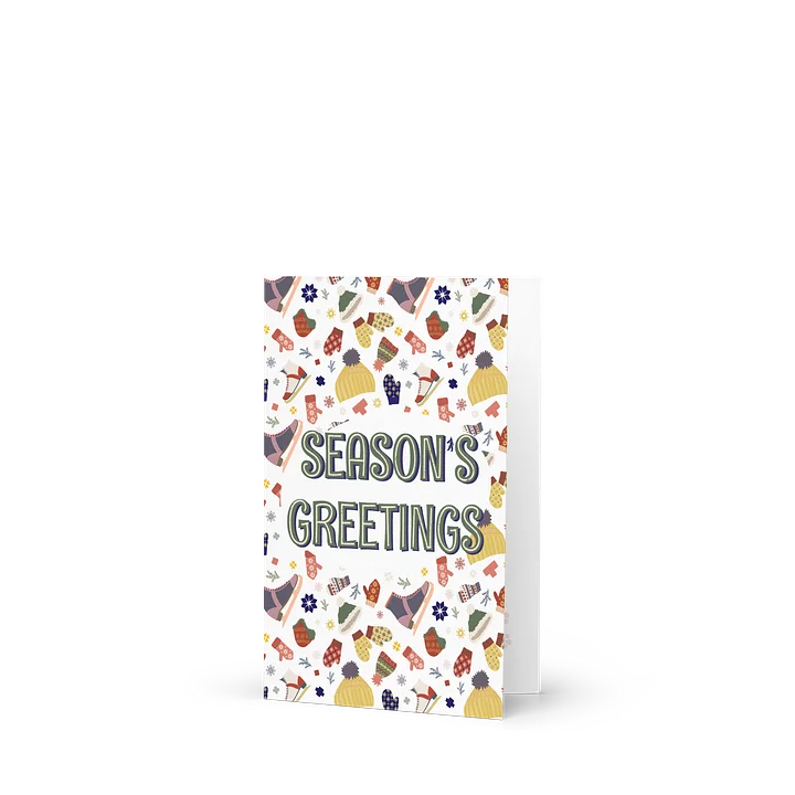 Season’s Greetings | Festive Pattern Holiday Card product image (1)