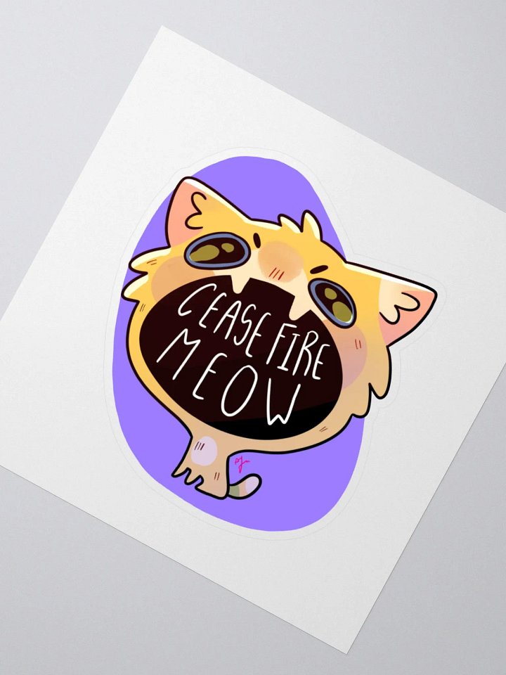 Ceasefire Meow Sticker product image (2)