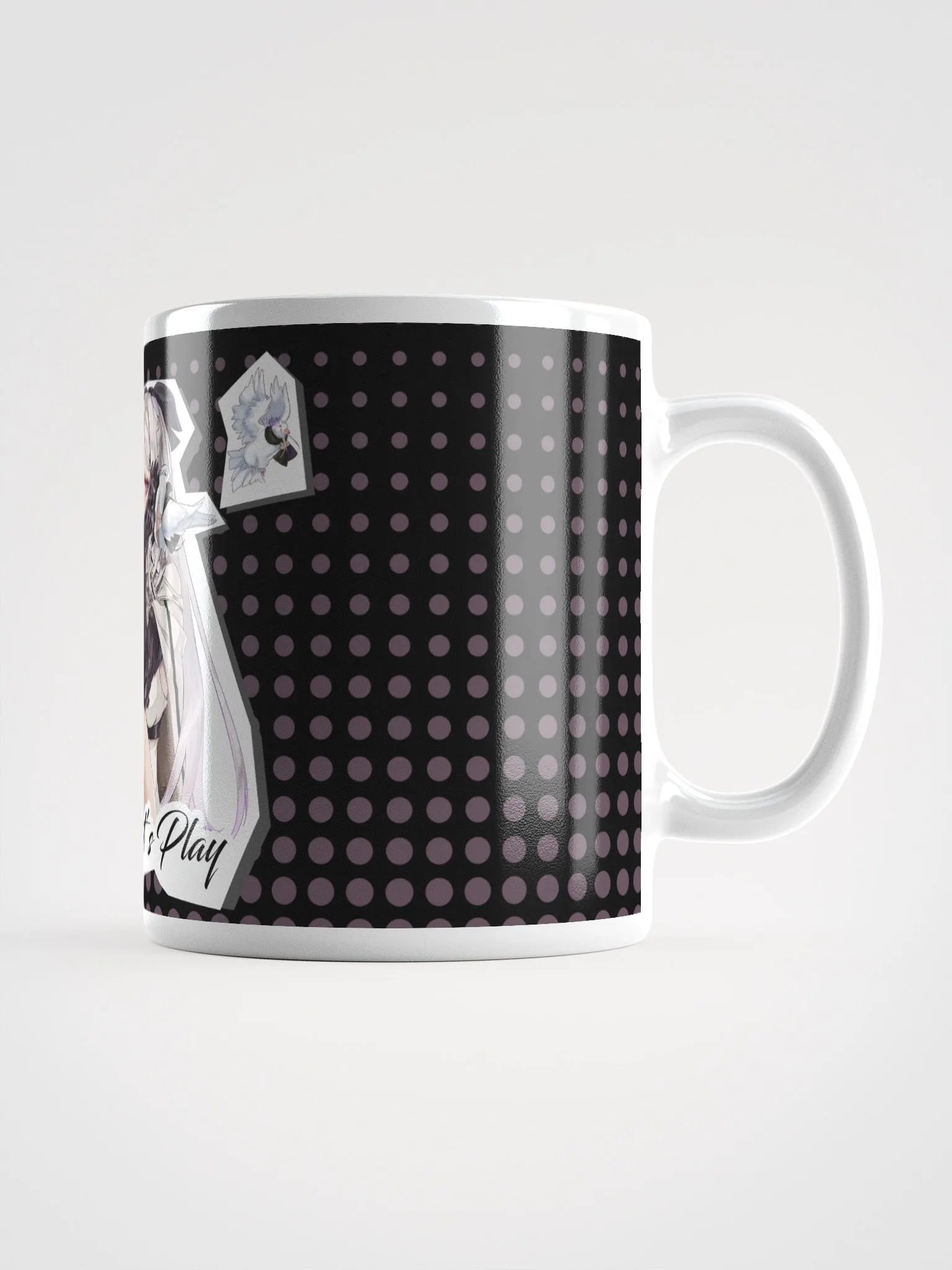 LZ's pigeons black mug product image (2)