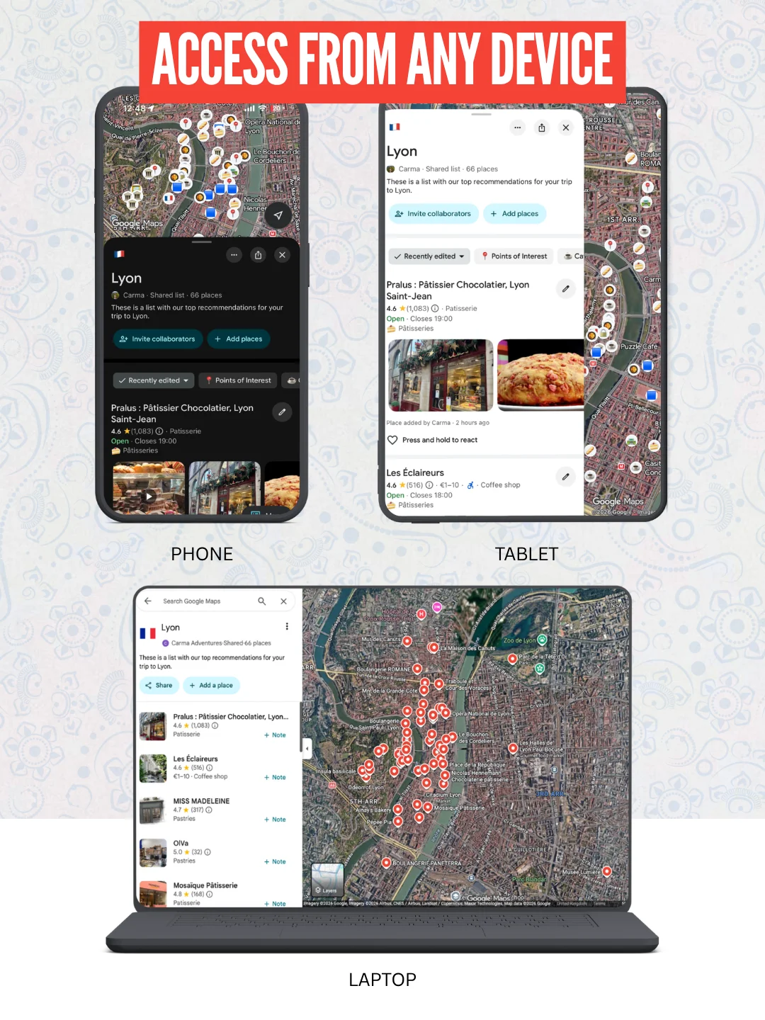 Lyon Cheat Sheet + FREE Google Maps List (60+ LOCATIONS) product image (5)