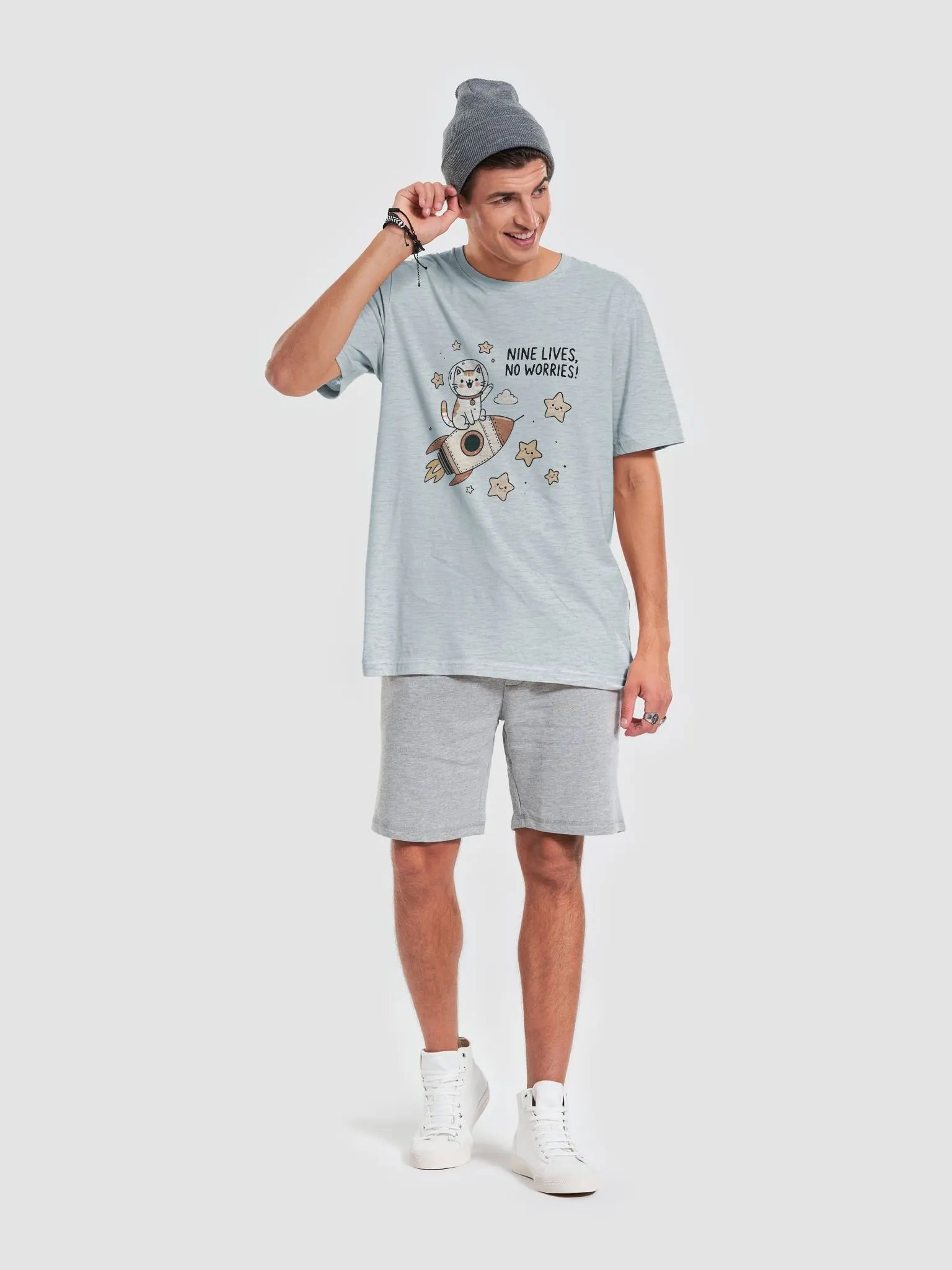 Nine lives, no worries t-shirt 1 product image (7)