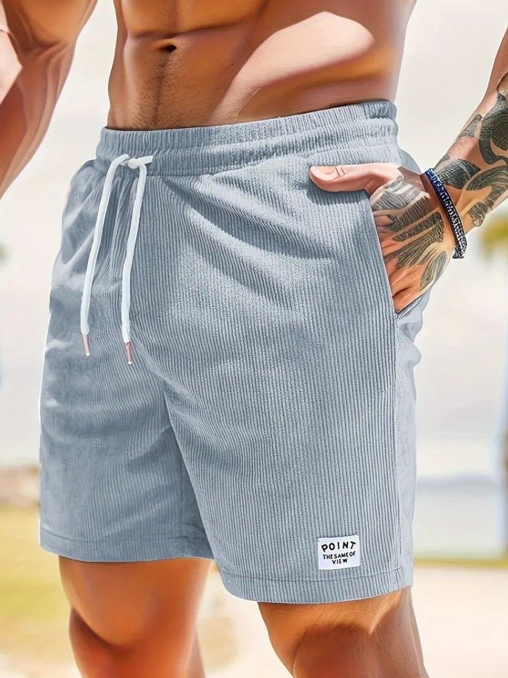 Summer Corduroy Sports Short Pants Mens Clothing product image (4)