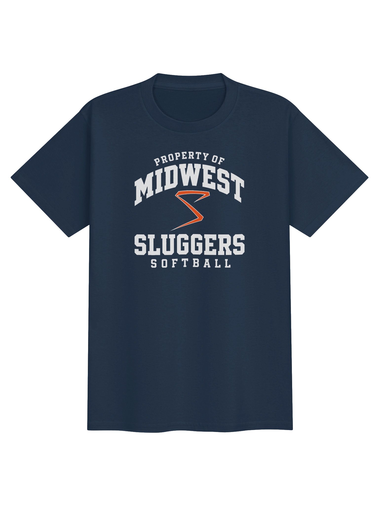 Property of Midwest Sluggers Navy Youth Classic Tee product image (1)
