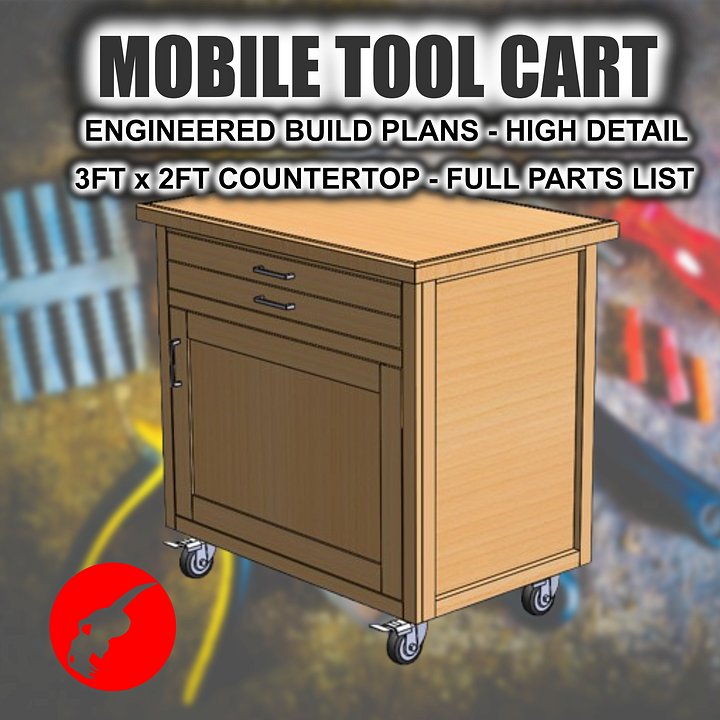 DIY Mobile Tool Cart Build Plans product image (1)