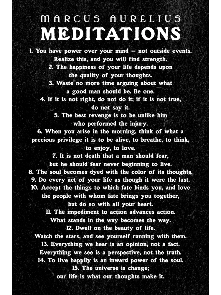 Marcus Aurelius Meditations Matte Paper Poster product image (1)