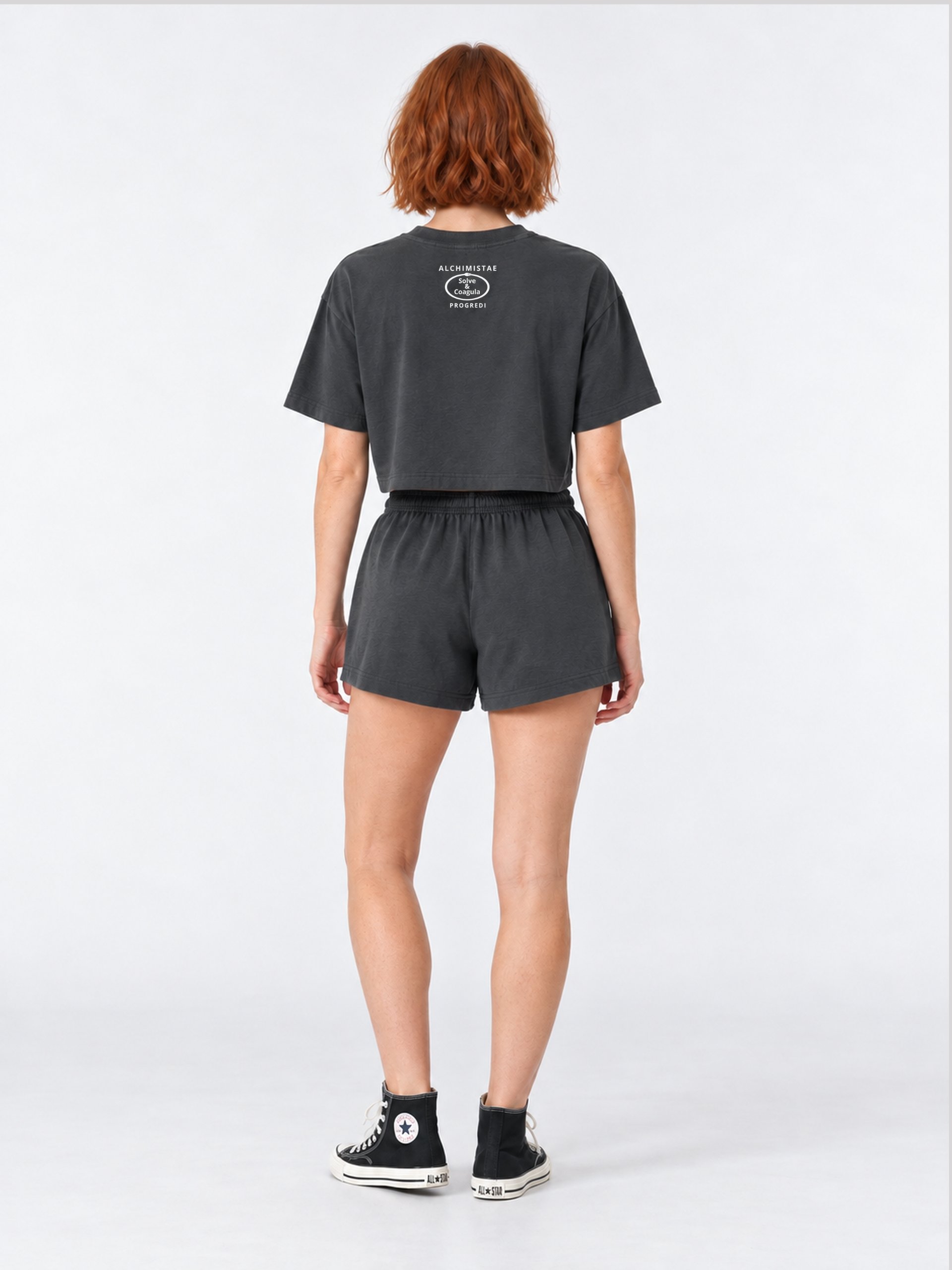 CROP TOP NOIR DÉLAVÉ FEMME EN COTON ÉPAIS – THE SHADOW CLUB product image (4)
