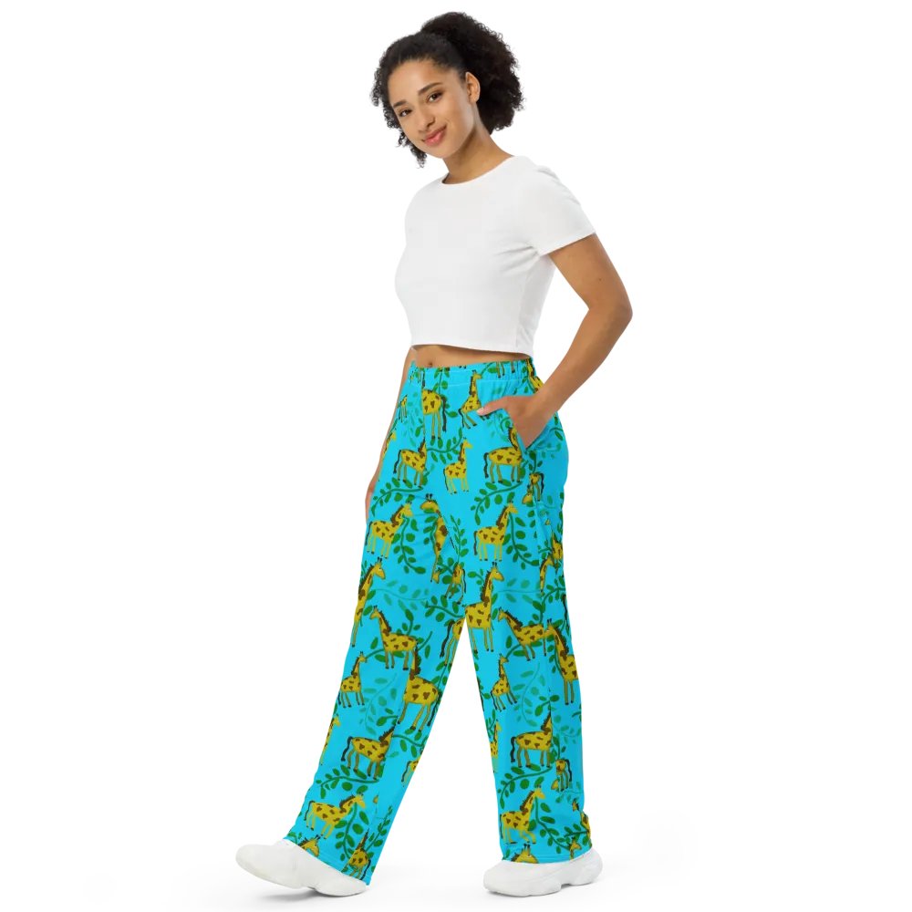 Giraffes Pattern Wideleg Pants product image (4)