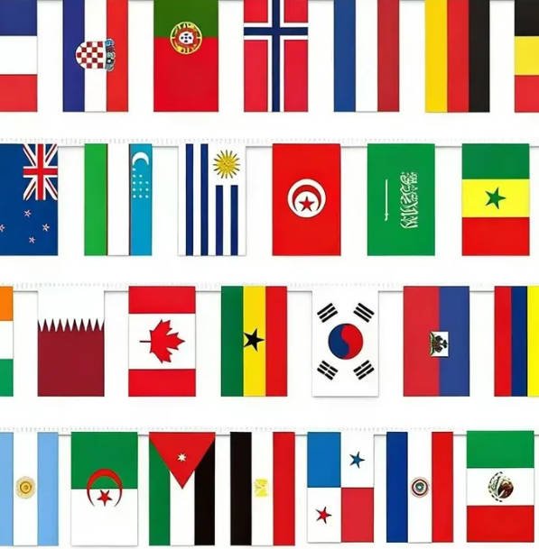 Banderines Con 48 Banderas De Países Mundialistas 2026 product image (1)