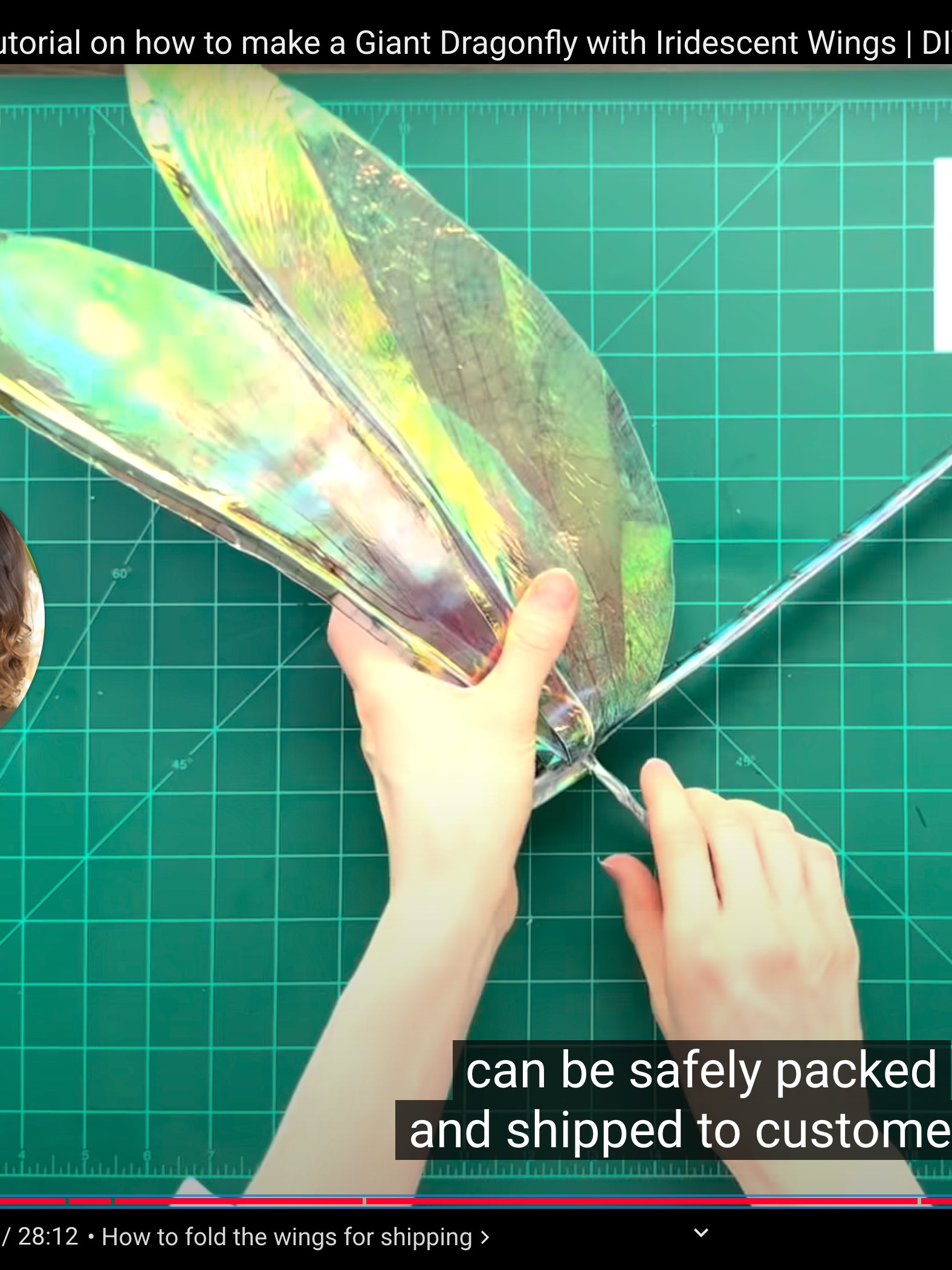 DIY Giant Dragonfly with Iridescent Wings: Templates from Video Tutorial + Materials Checklist product image (12)