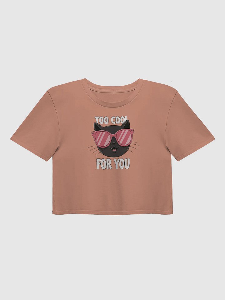 Funny Too Cool for You Black Cat Women's Crop Top product image (3)