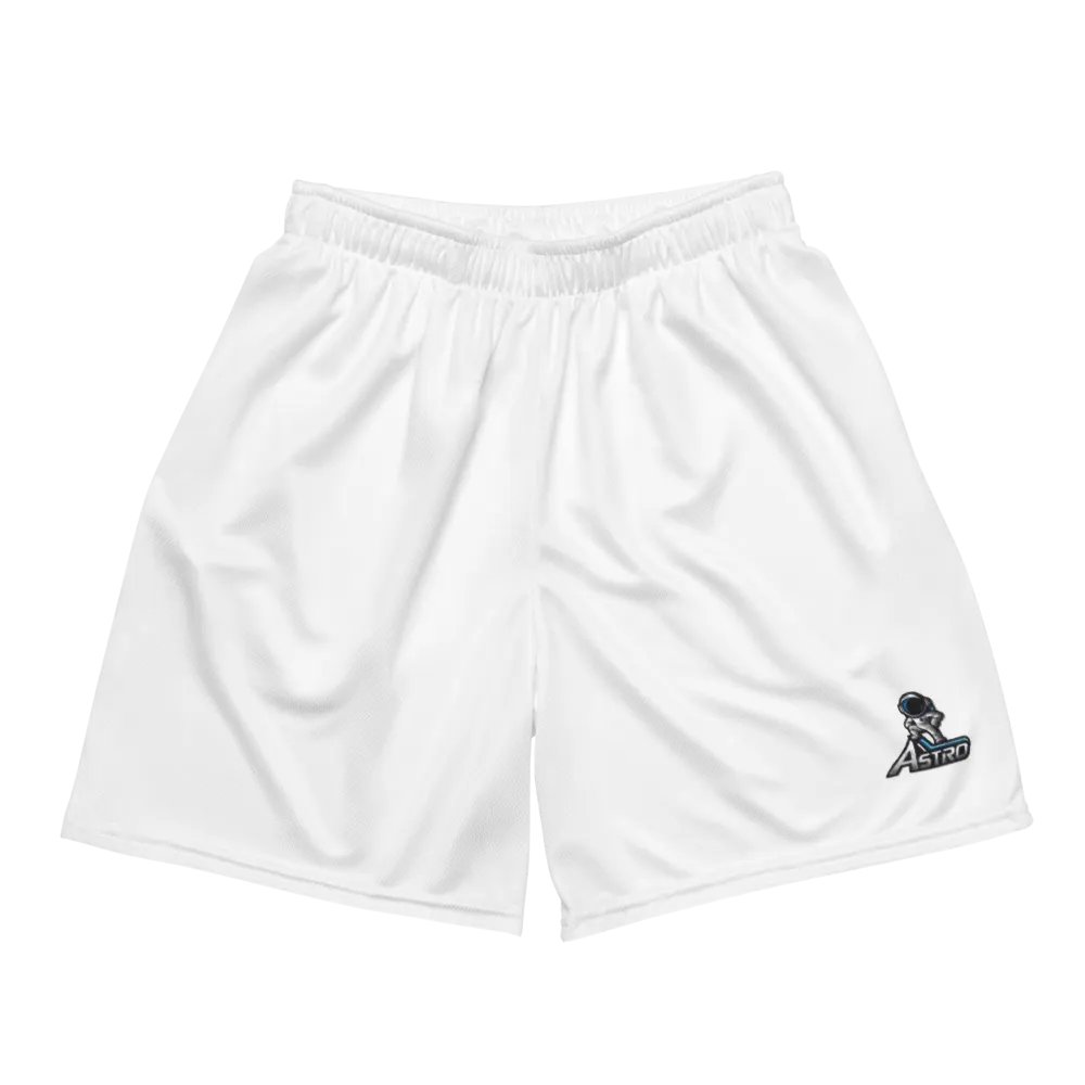 Astro All-Over Print White Recycled Unisex Mesh Shorts - Sizes 2XS-6XL product image (3)