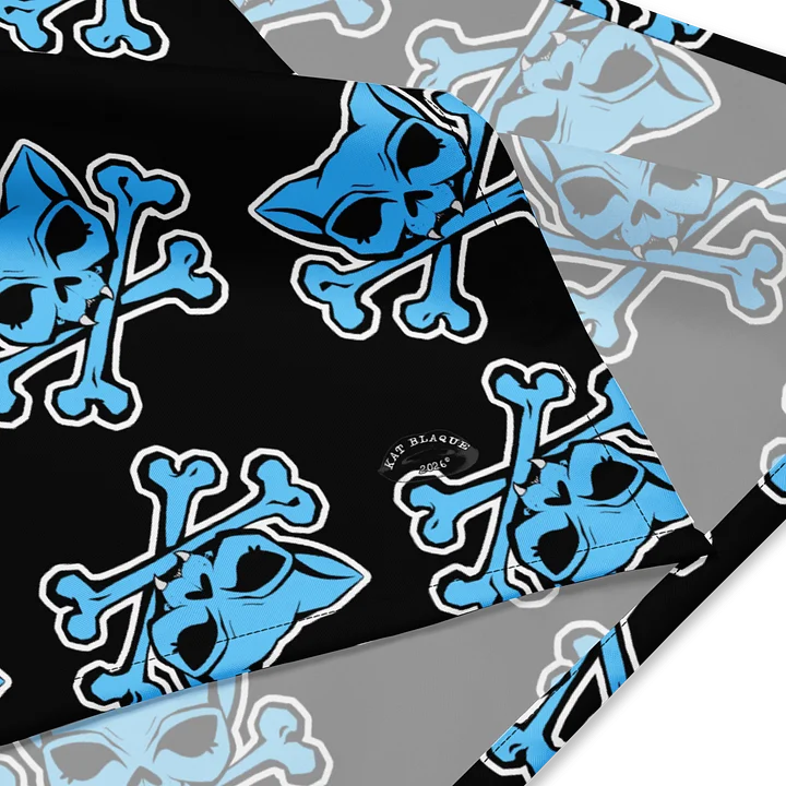 Blaque and Blue Kat Skull Bandana product image (2)