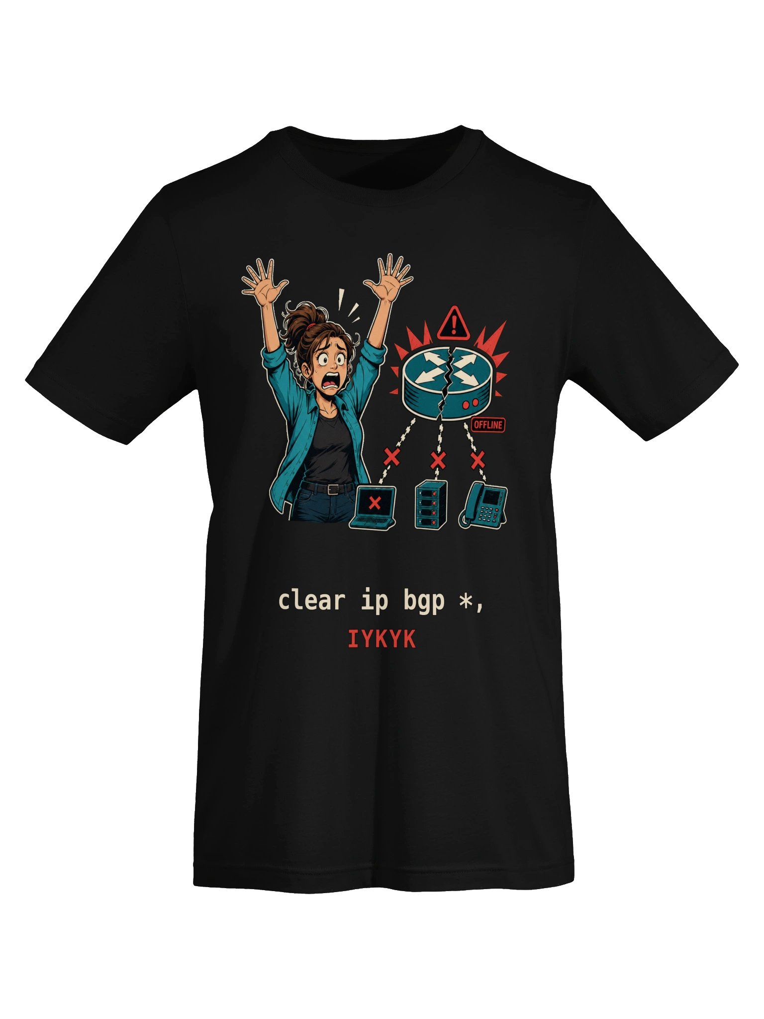 clear ip bgp * — IYKYK Tee (version 4) product image (5)