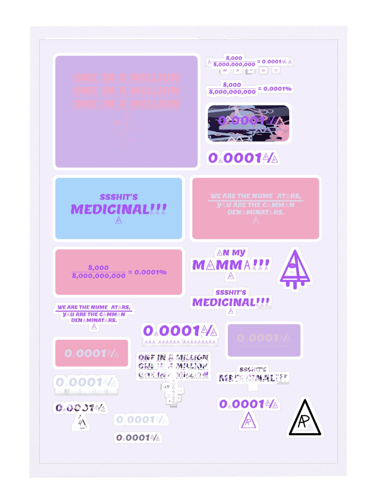 Mega Variety Pack — True Variety · Sheet 3: Numbers, Equations & Catchphrases product image (3)
