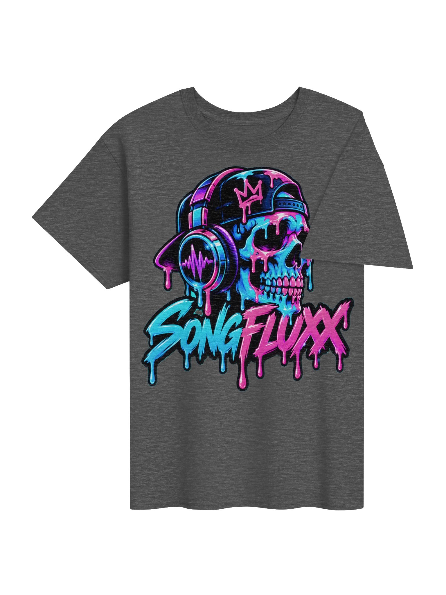 SONGFLUXX Neon Skull Headphones Tee 4