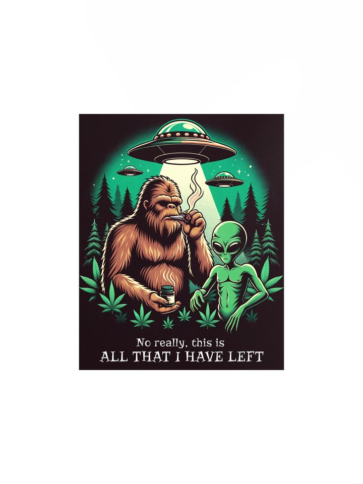 Bigfoot and Extraterrestrial - "All That’s Left" - Encounter Wall Poster product image (2)