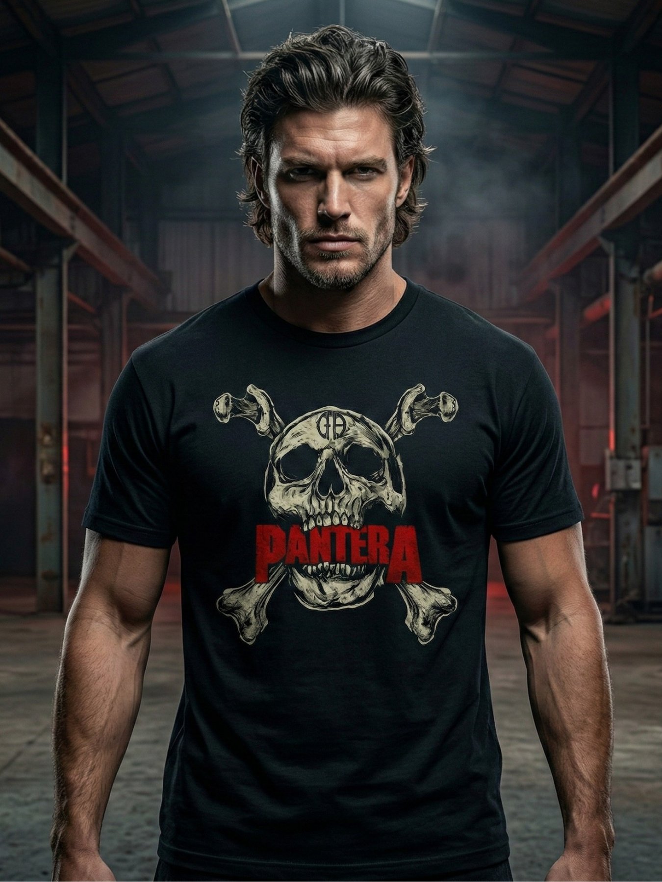 Pantera Skull Crossbones T-Shirt | CFH Logo Graphic Tee | Vulgar Display Groove Metal Collector Shirt product image (1)
