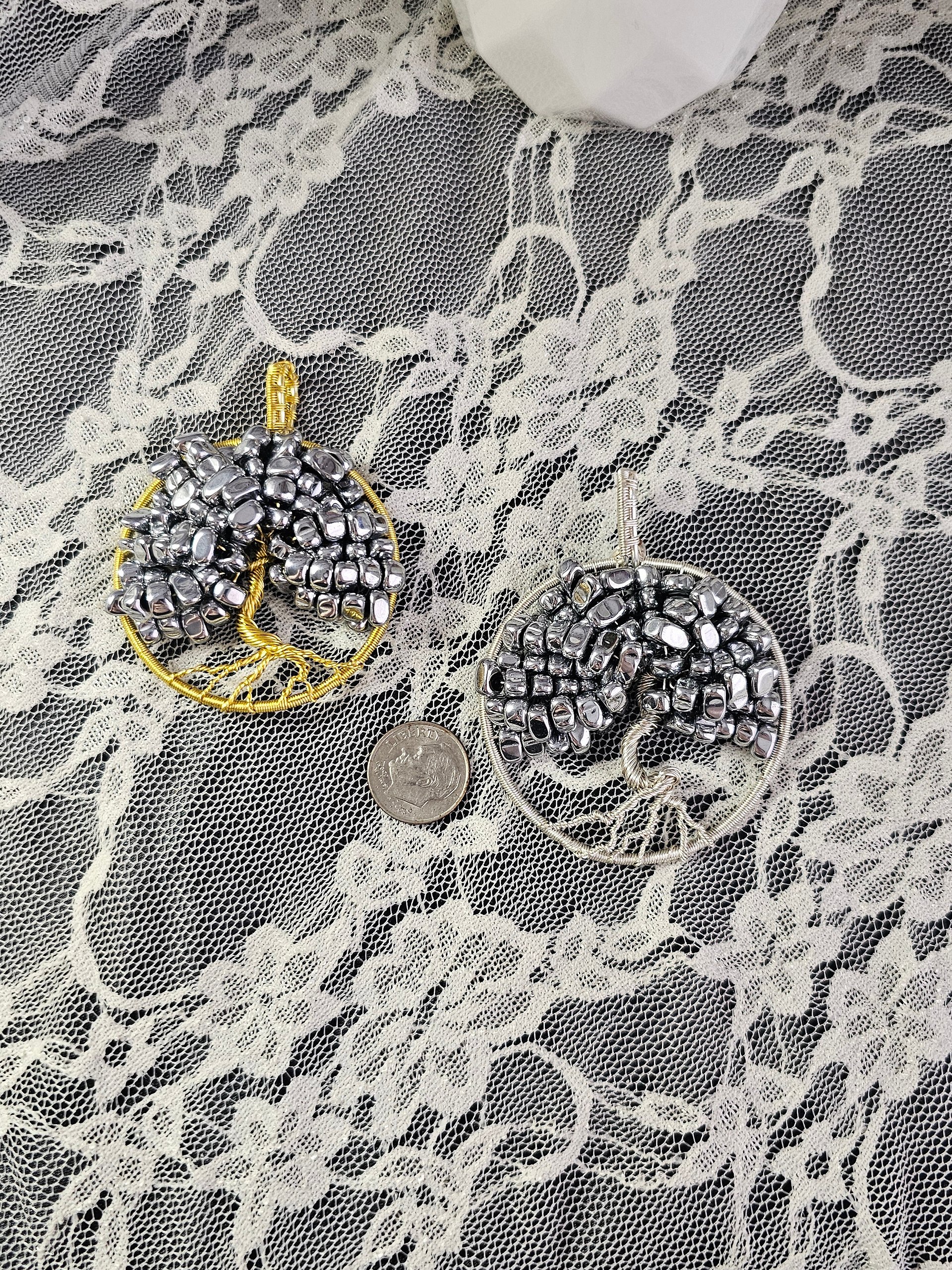Silver and Gold Hematite Tree of Life product image (2)