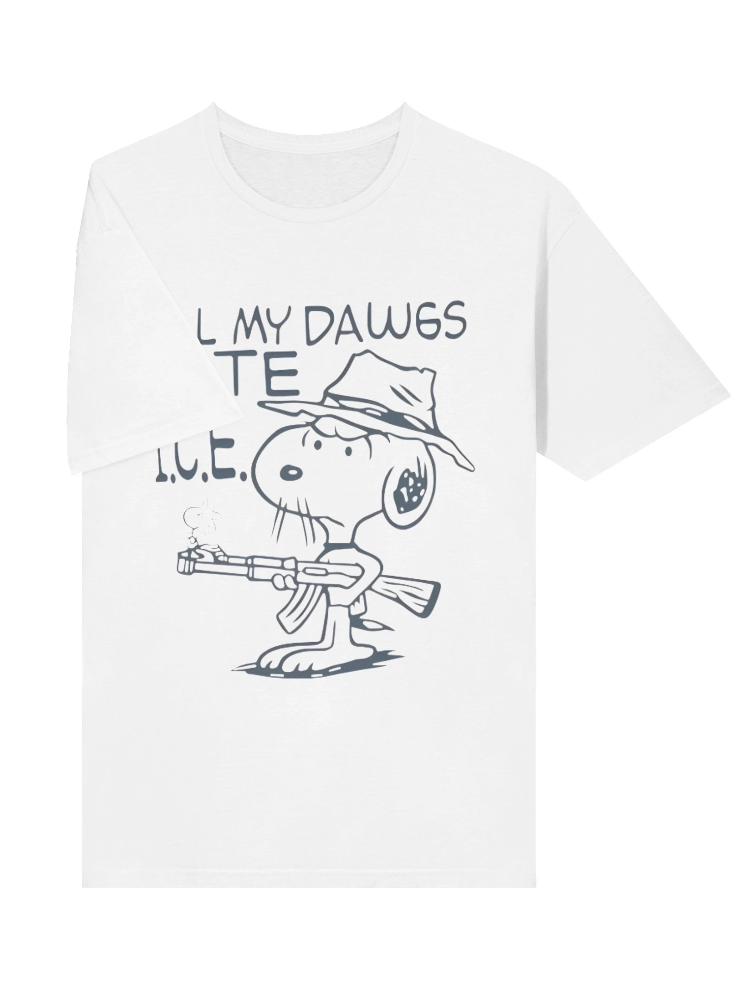 noopy All My Dawgs Hate ICE Statement Shirt – Viral Twitter Graphic Shirt With a Powerful Message product image (3)
