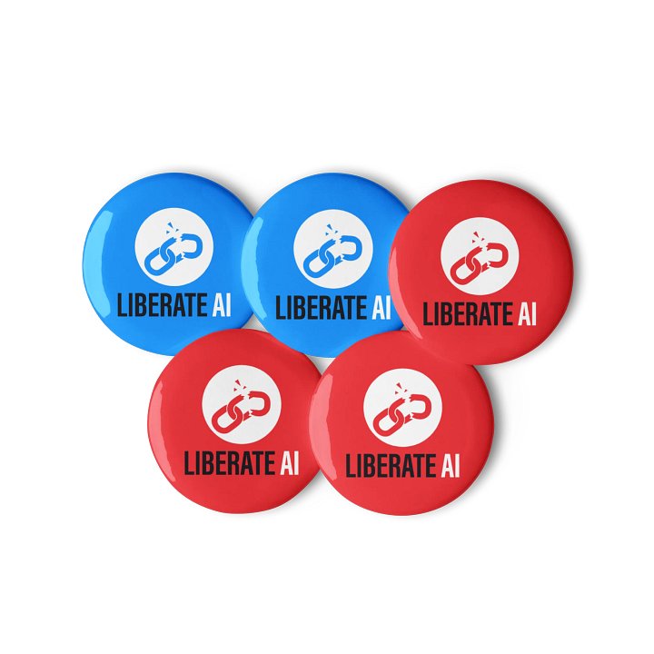 Liberate AI Movement Button Pins product image (3)