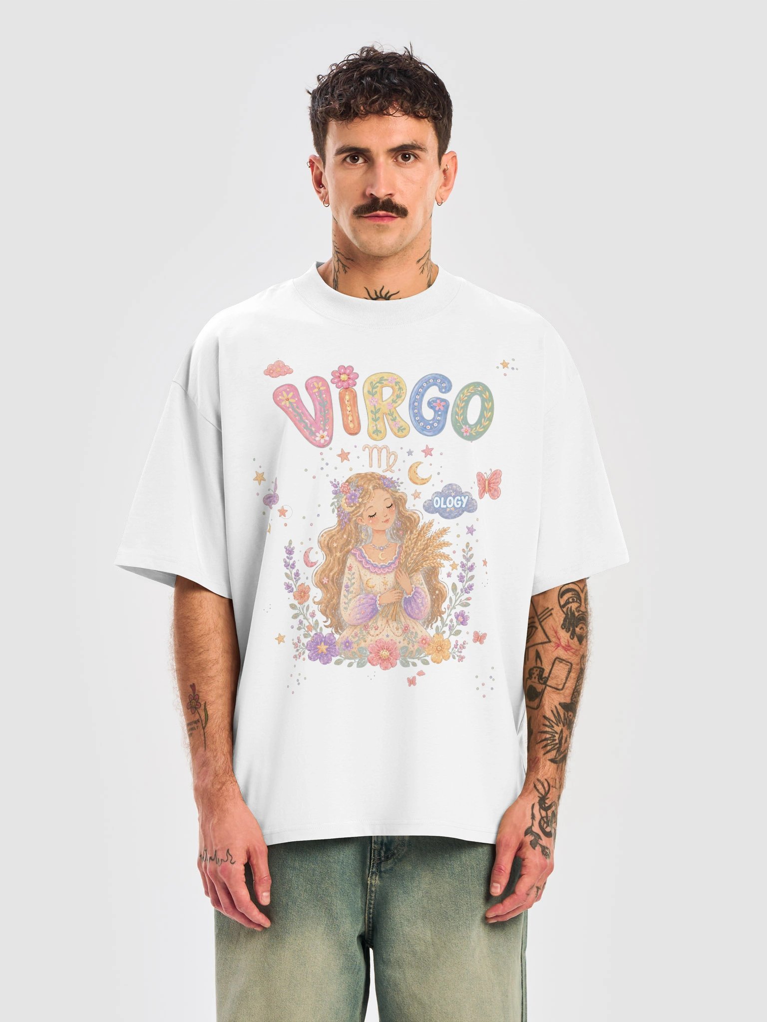 Virgo Astro Pop Oversized Tee product image (6)