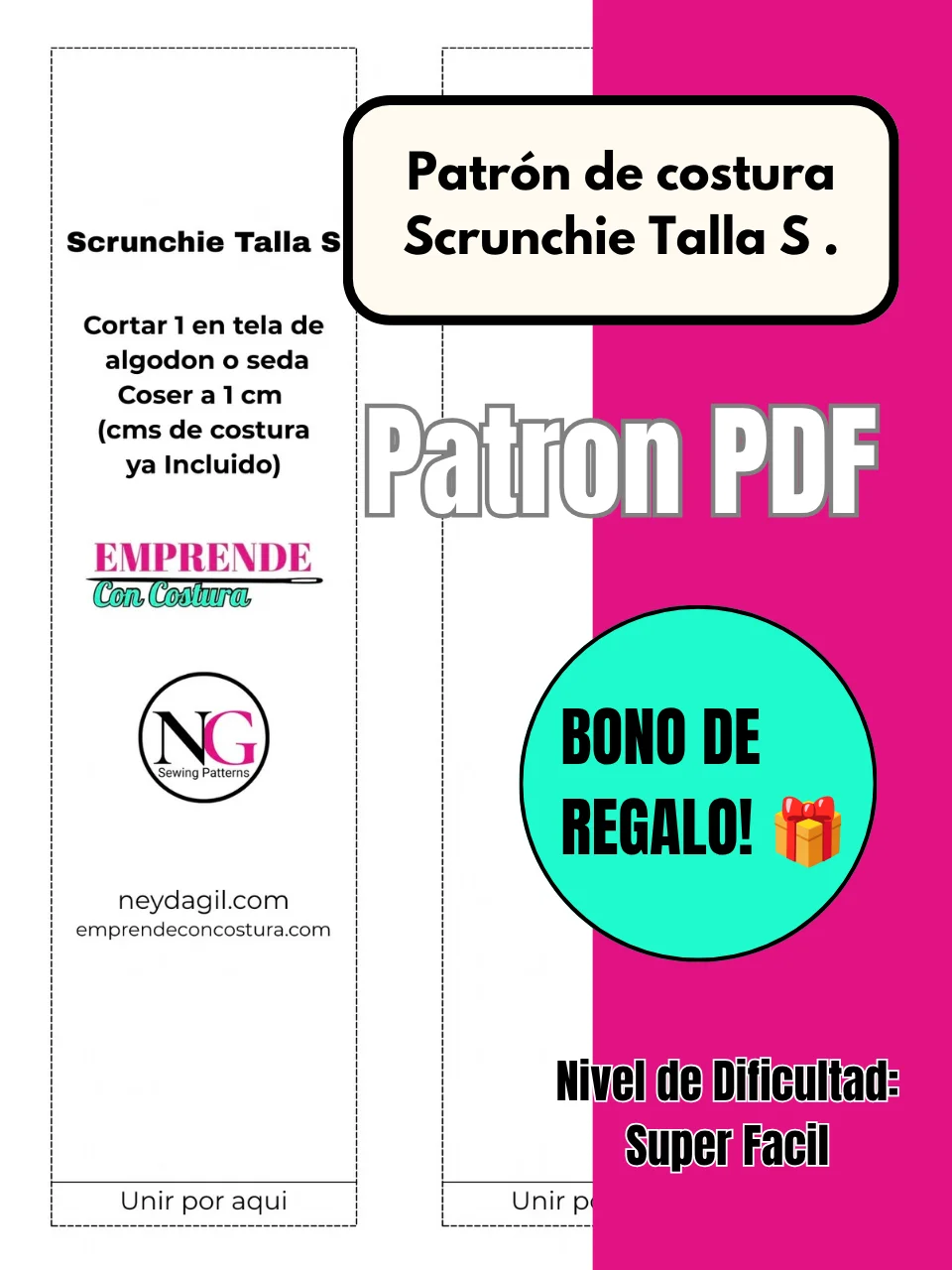 Pack Ballerinas Porta Scrunchies + Patrón de Costura Talla S (Imprimible PDF) product image (3)