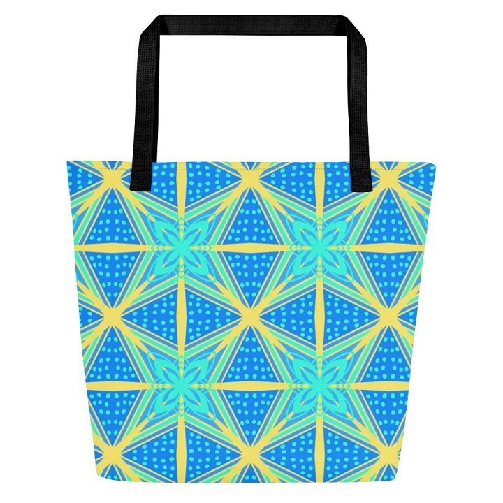 Blue and Yellow Pattern All Over Print Tote product image (1)