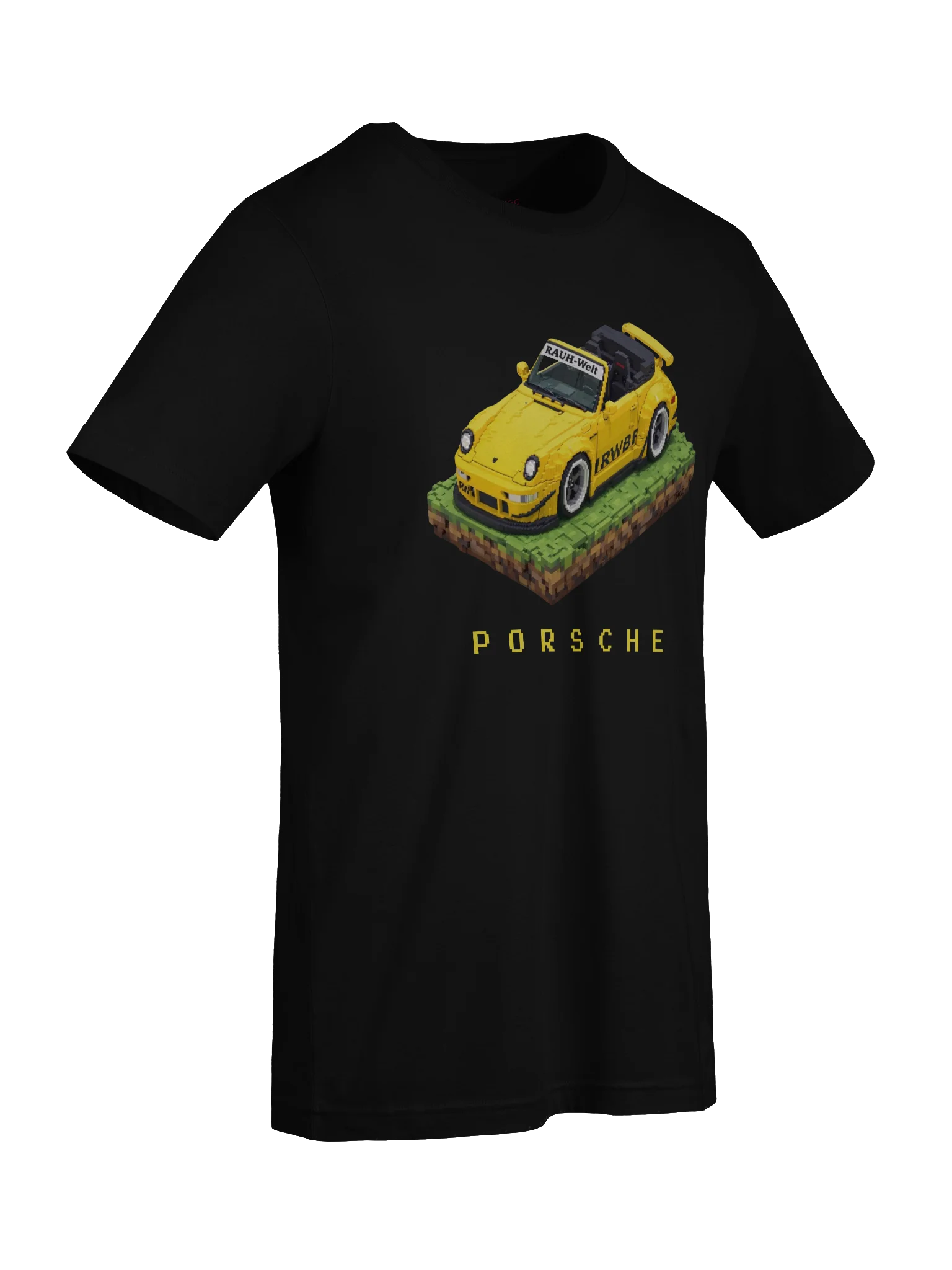 Speed Yellow Porsche 993 RWB "Nohra" Rauh-Welt Begriff Shirt (Pixel, Retro, Minecraft) product image (80)