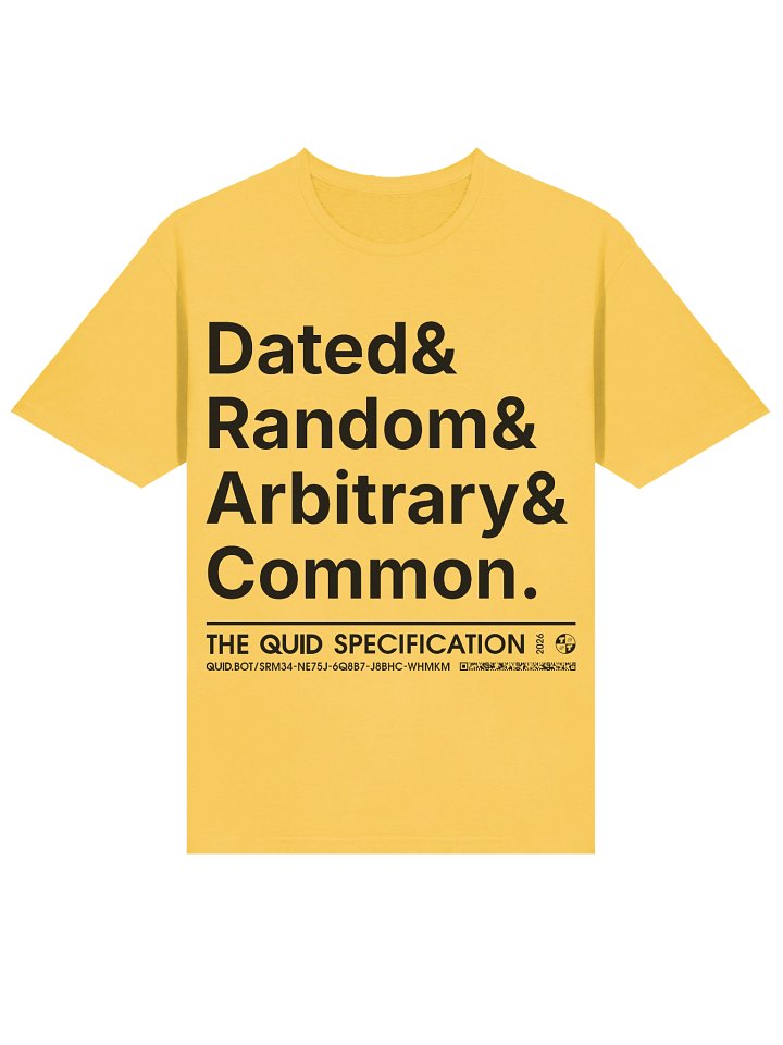 QUID D&R&A&C Tee (Dark-Upon-Bright / Blank Back) product image (2)